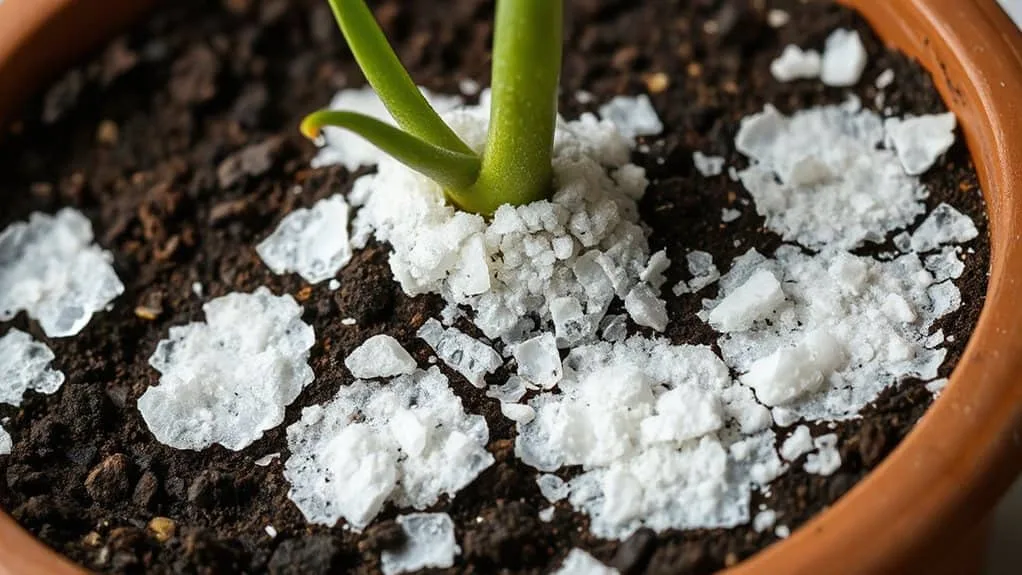 Salt accumulation